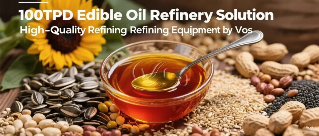 100TPD refining plant suitable for soybean, palm, sunflower, peanut oil