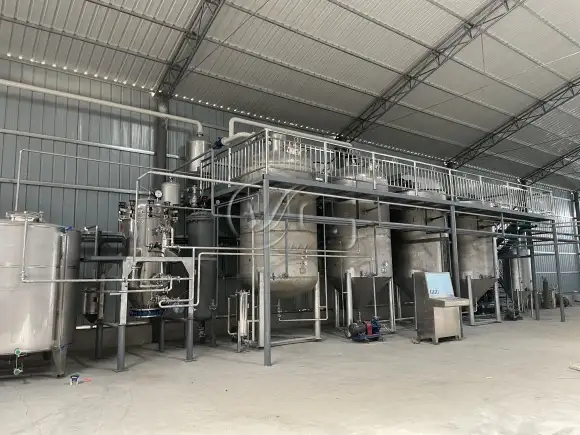 Industrial edible oil refining plant layout