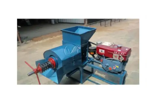 Industrial palm oil press machine installed in factory