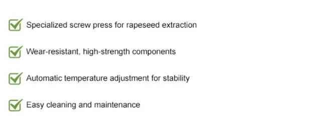 Key features of rapeseed oil press machine