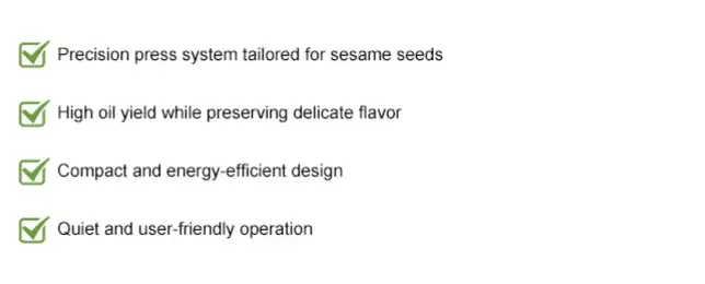 Key features of sesame oil press machine