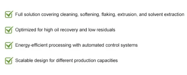 Key features of soybean oil production line by Vos