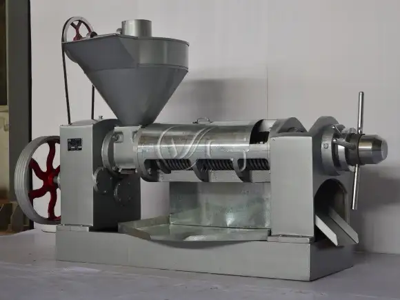 Automatic sesame oil expeller in operation